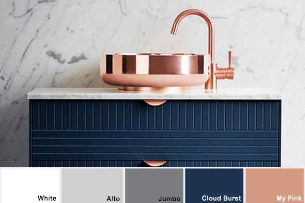Rose Gold and Navy