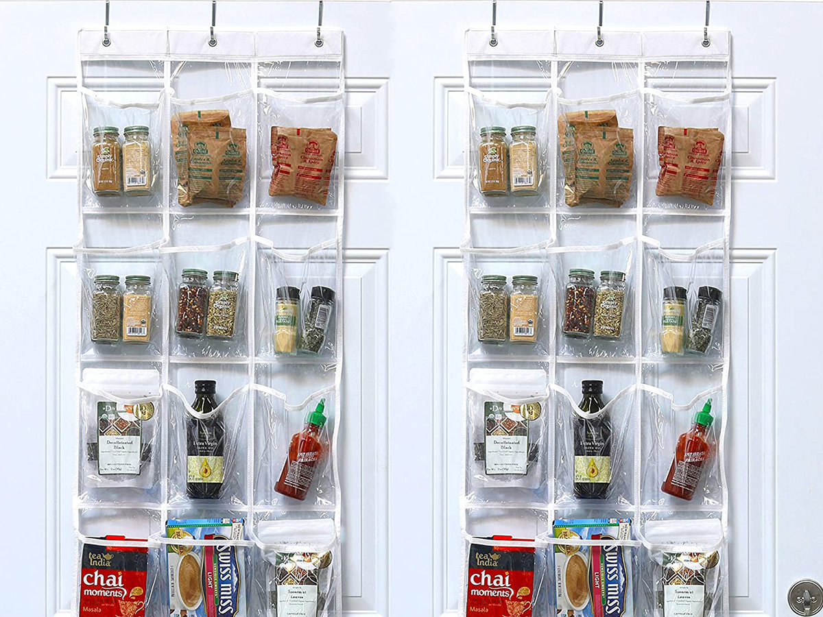 SimpleHouseware Clear Over the Door Hanging Pantry Organizer