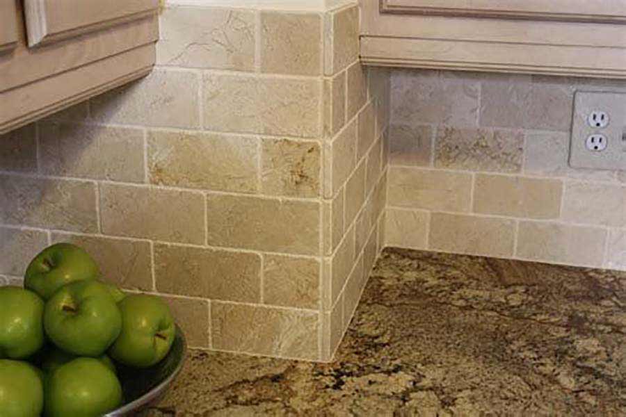 Tumbled Marble Backsplashes