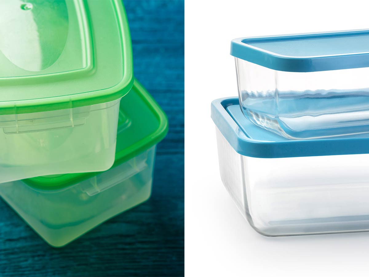 Plastic Tupperware < Glass or Stainless Steel Containers