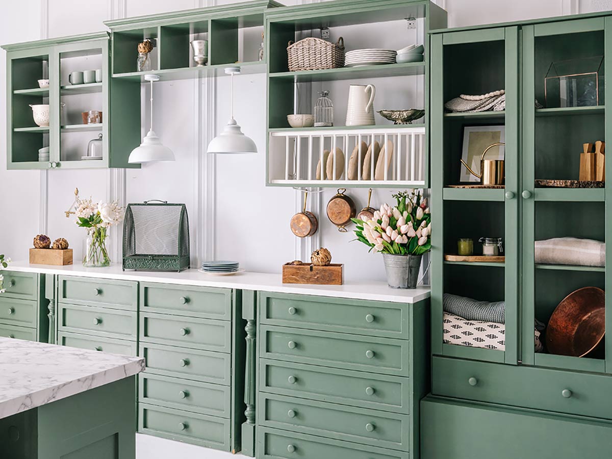 Kitchen Cabinets without Doors