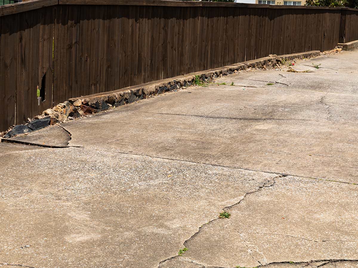 Cracked Driveways or Walkways