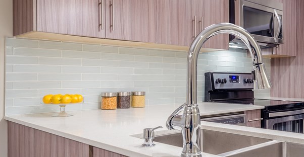 a remodeled kitchen shines with sparkling newness