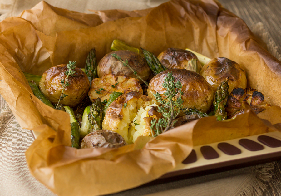 Asparagus and Roasted Red Potatoes
