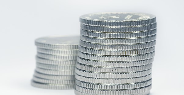 Stacks of silver purchased as an investment