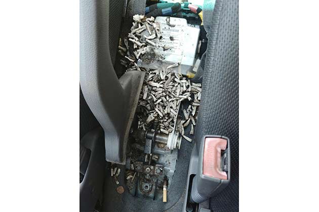 Ash Tray on Wheels