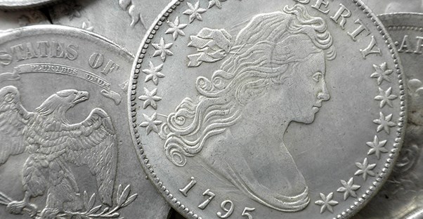antique rare coin close up