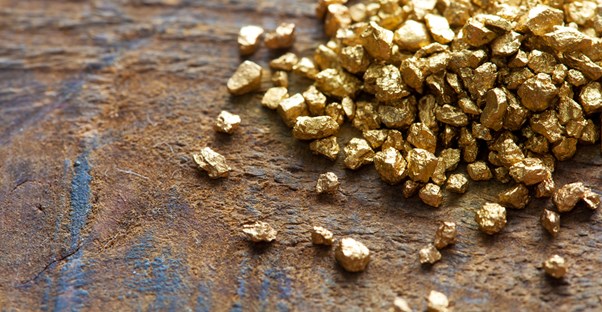 a pile of gold nuggets