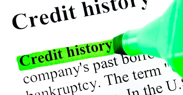 A highlighter puts the focus on credit history