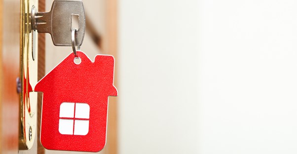 A new home key obtained after taking out a home loan.