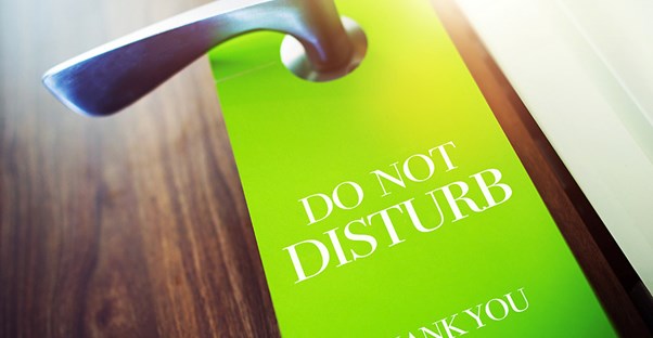 a do not disturb sign