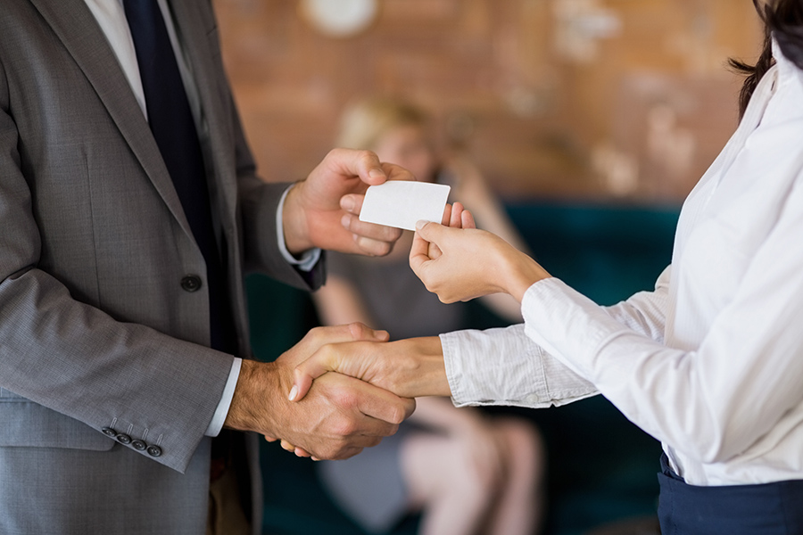 Formal Business Card Presentations