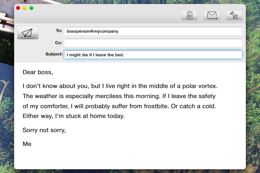 If you need me, I'll be in my igloo.