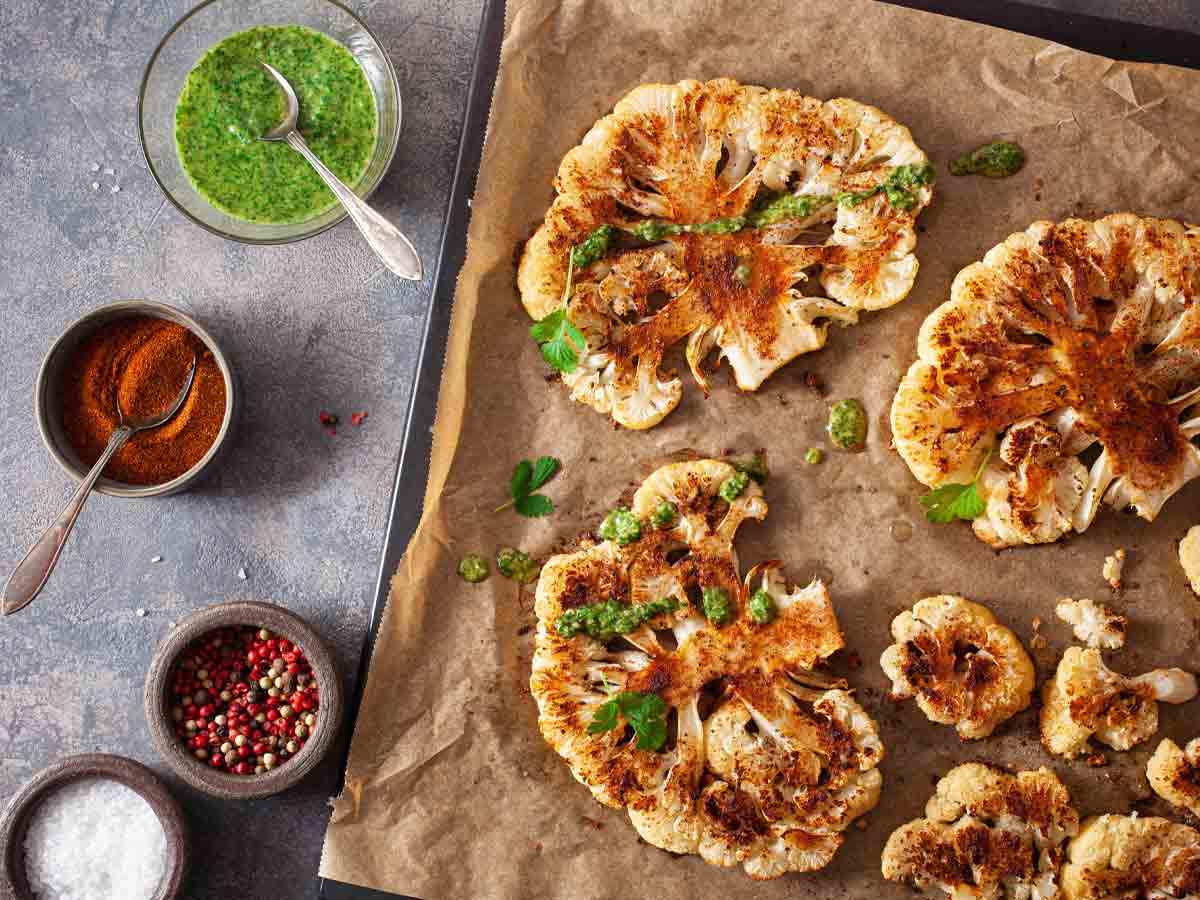 Roasted Cauliflower vs. Twice-Baked Potatoes