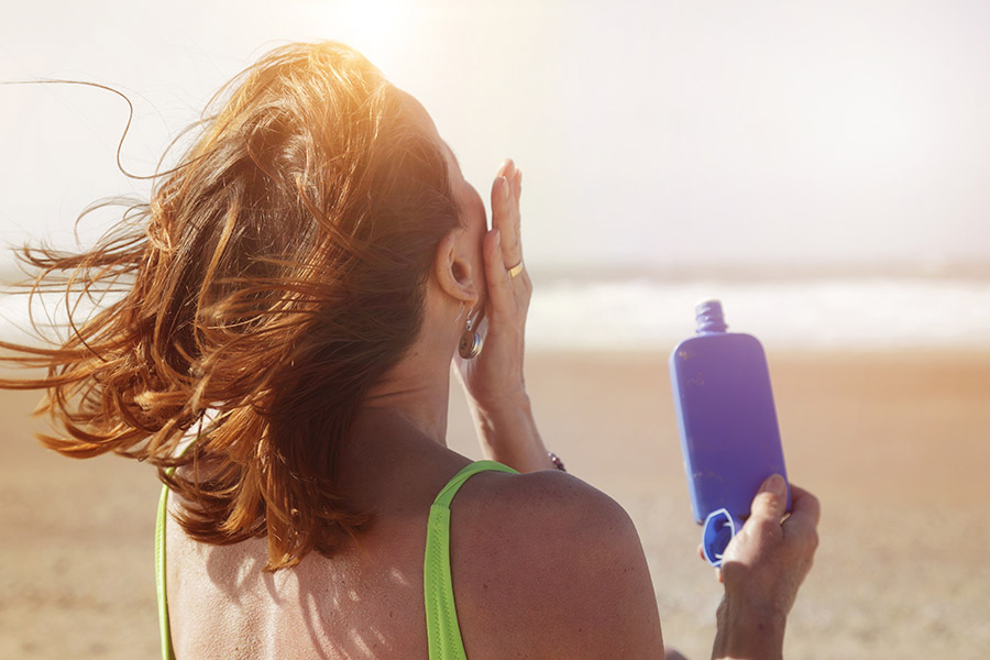 Applying Sunscreen