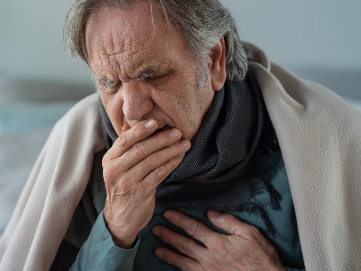 Persistent Cough with Pink Mucus