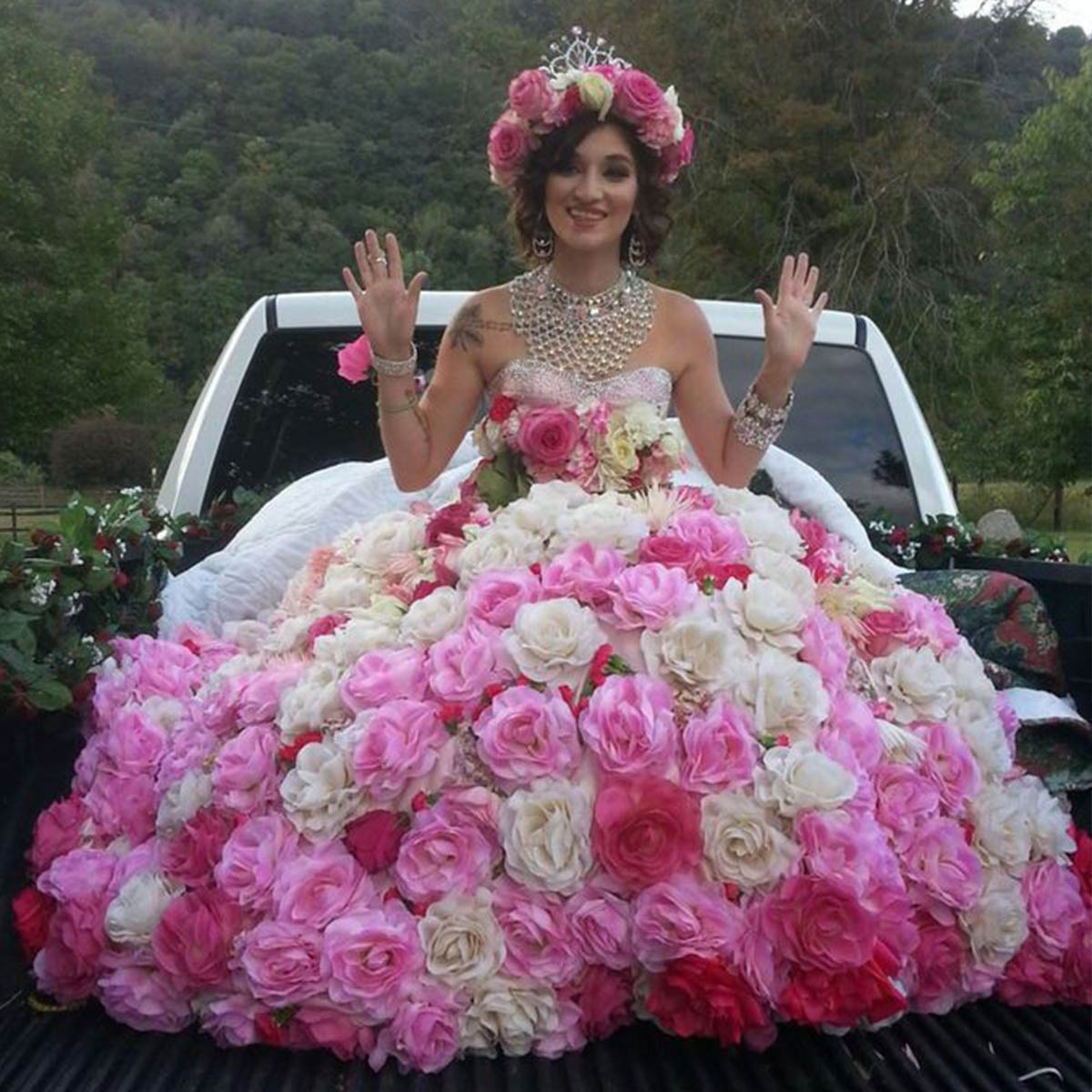 Gypsy wedding 2024 flower dress