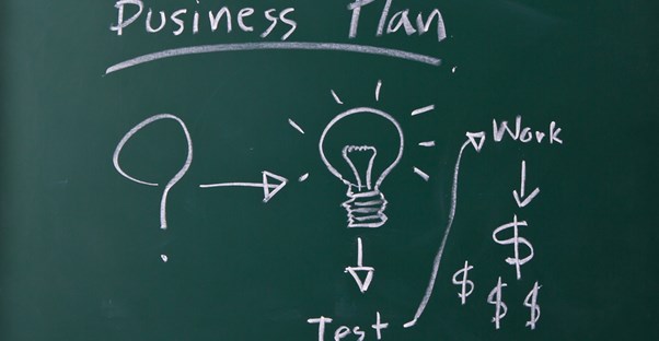 Business Plan on Chalkboard