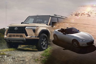 The GMC Yukon, Honda Odyssey, and Toyota Avalon in a Field 