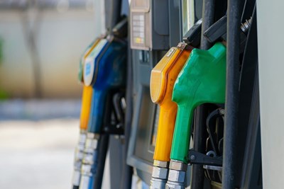 colorful gas pumps signifying the federal gas tax