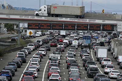 a congested portion of the US Interstate System