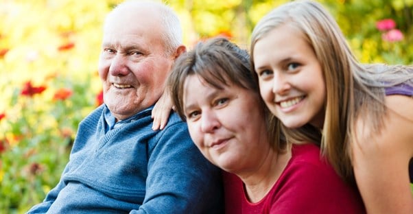 a man who has discussed his alzheimer's diagnosis with his family
