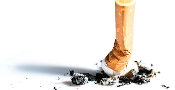 a cigarette put out by a person undergoing smoking cessation