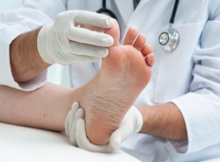 a foot affected by ringworm
