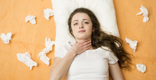 A woman regrets not preventing her sore throat