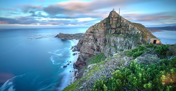 cape point south africa justs into the pacific ocean