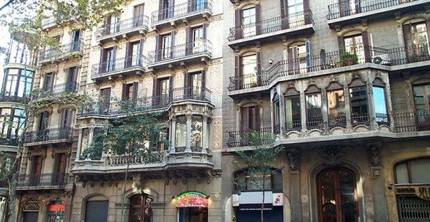 the facade of one of barcelona's boutique city center hotels