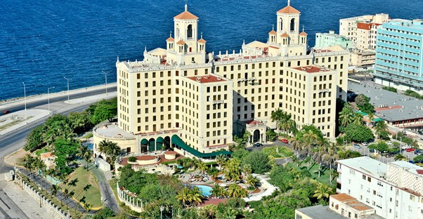 a havana hotel is situated near the beach