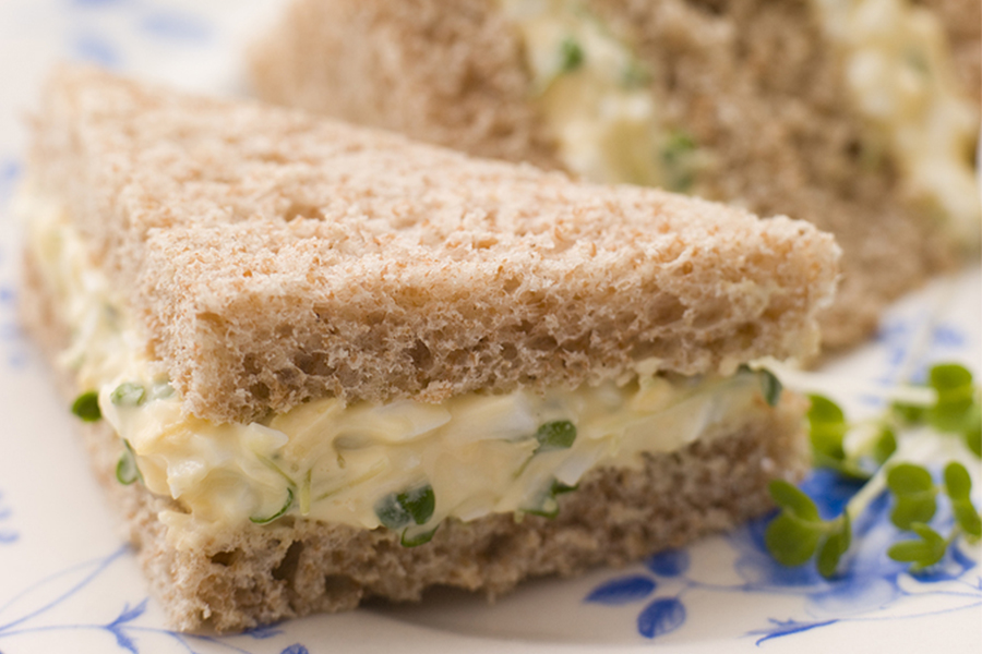 Cutting the crust off of your sandwiches.