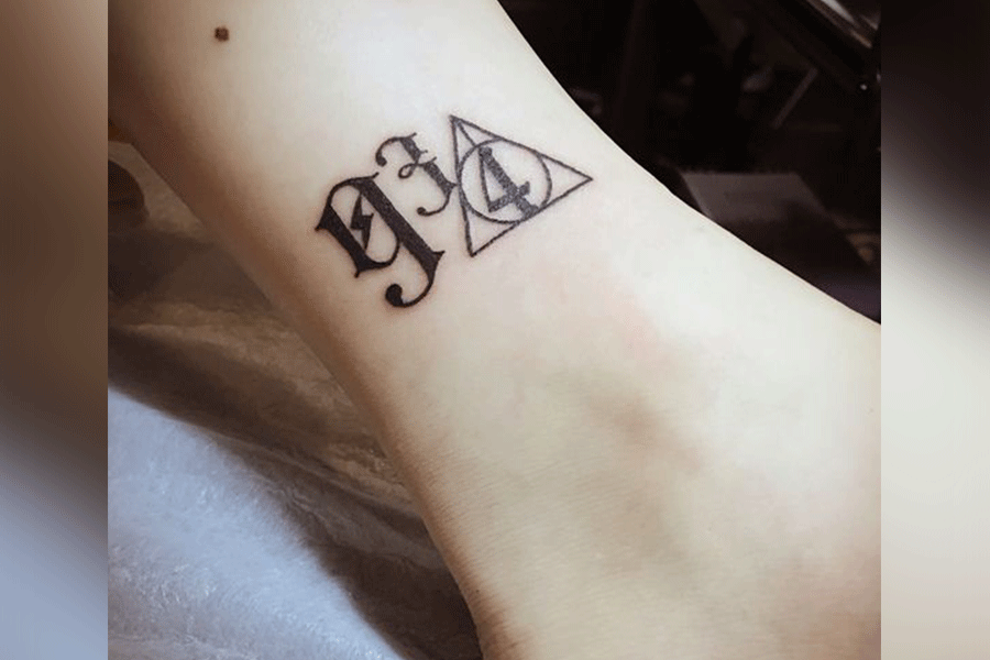 Accio Ink Minimalist Harry Potter Tattoos Thatll Keep Hogwarts Close   Tattoodo