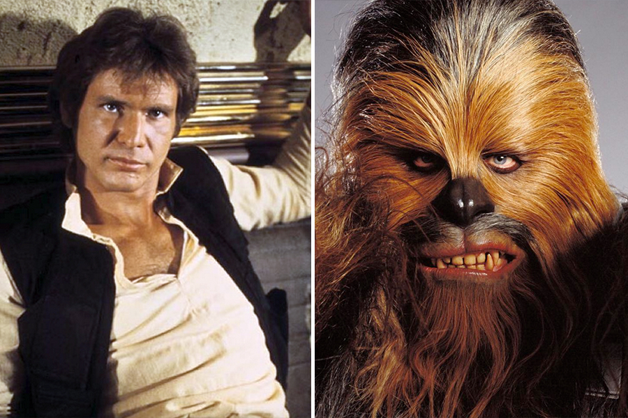 Han Solo and Chewbacca