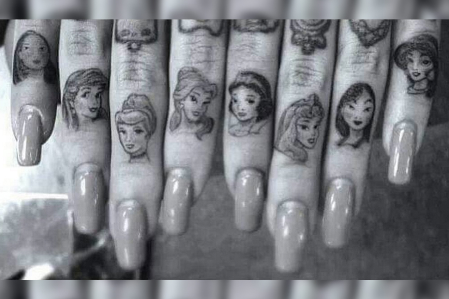 dark disney princesses as tattoo
