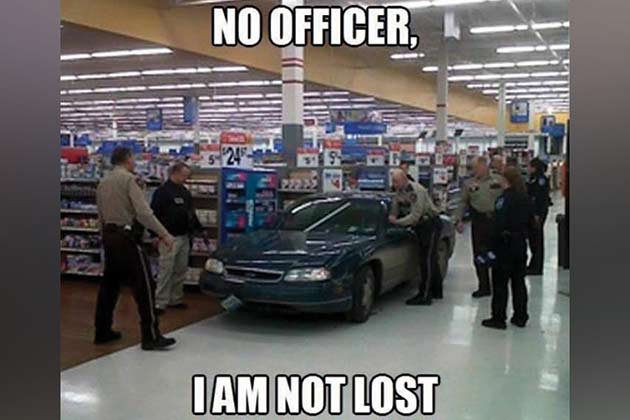 I was just following the GPS...