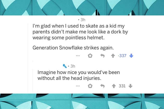 When They Refused to Wear Their Helmet