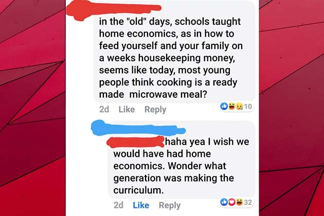 When They Took Away Home Economics Classes