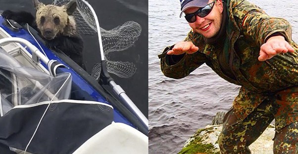 Fishermen Risk Their Lives to Save Bear Cubs From Icy Lake main image