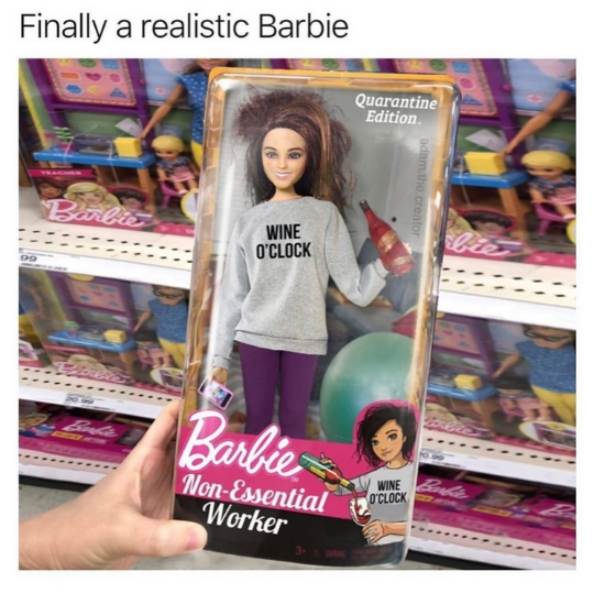 Introducing: Non-Essential Worker Barbie!