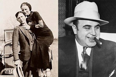 bonnie and clyde al capone notorious gangsters