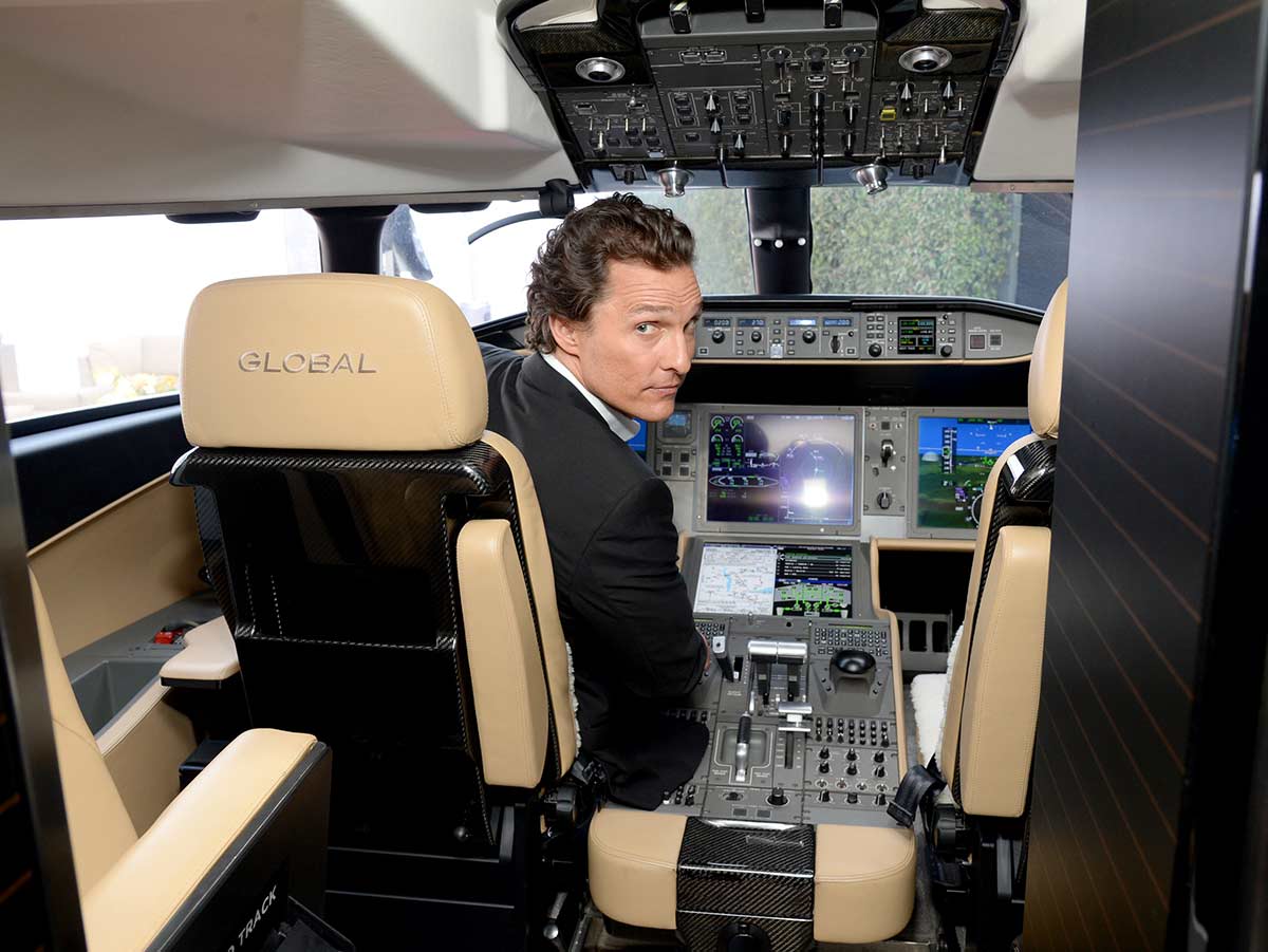 Matthew McConaughey – Bombardier Global 7000 - $72.8 Million