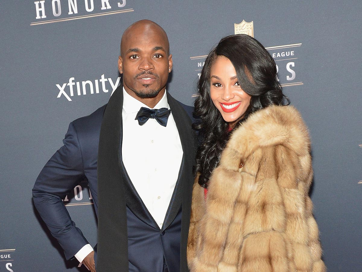 Adrian Peterson and Ashley Brown Peterson