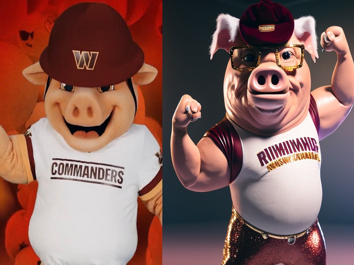 Commanders unveil new pig mascot named 'Major Tuddy' despite of threats of  a suit from ex-players