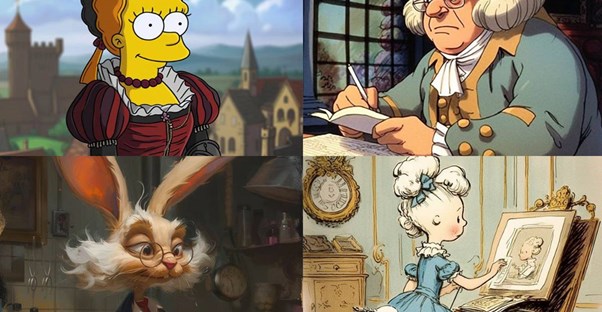 Here's What Historical Figures Would Look Like in Cartoons, According to AI main image