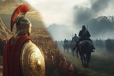 AI depicts famous battles