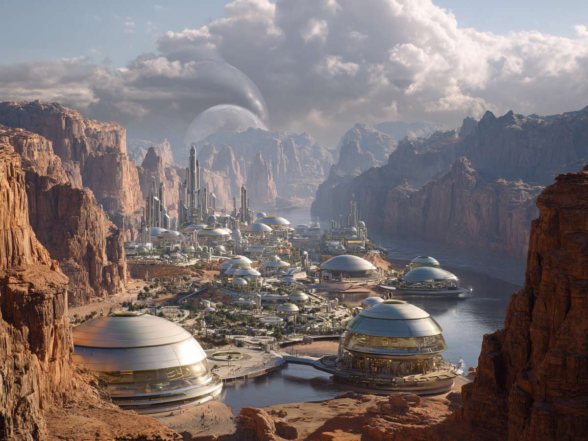 Futuristic Martian City