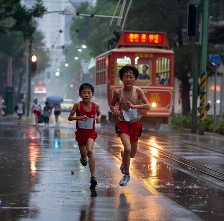 Racing down the road