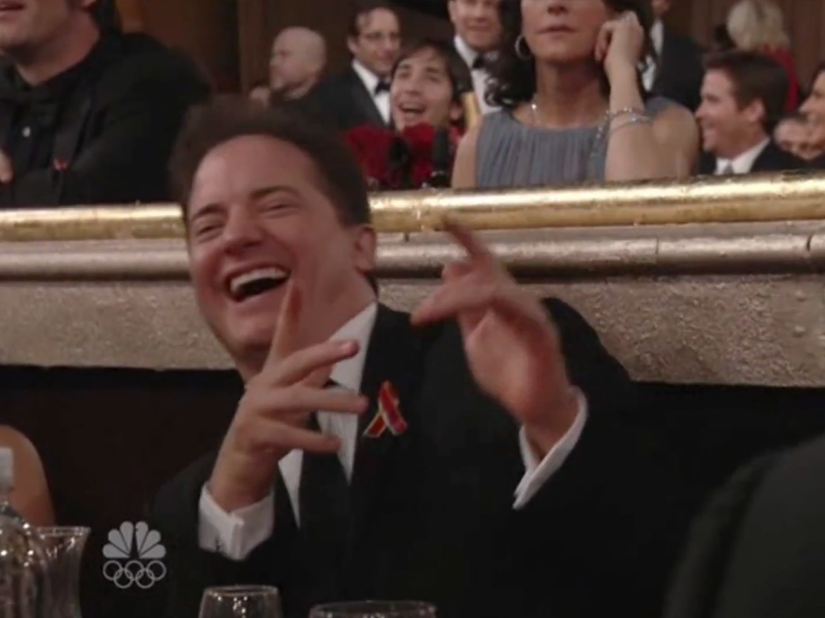Brendan Fraser isn’t quite sure how to clap